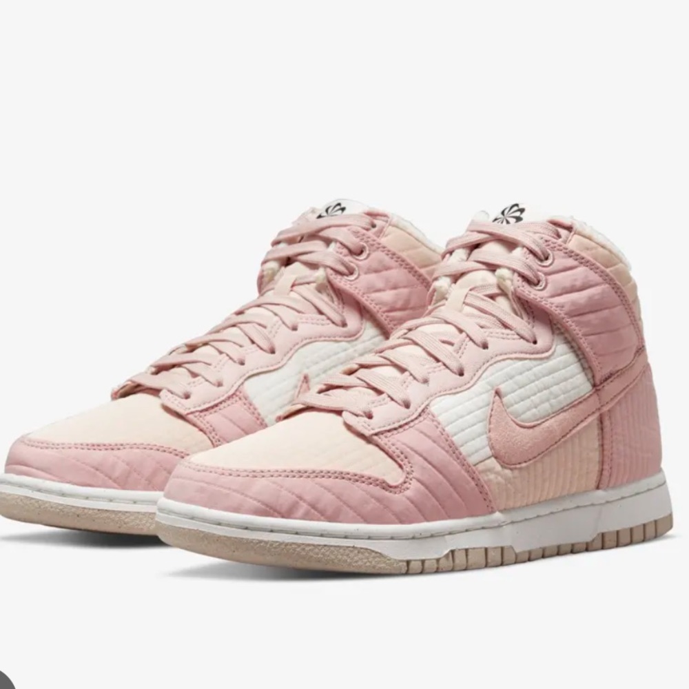 women’s nike dunk high - next nature pink oxford
